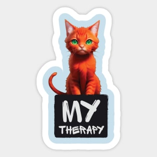 Just My Therapy Support Cat Sticker